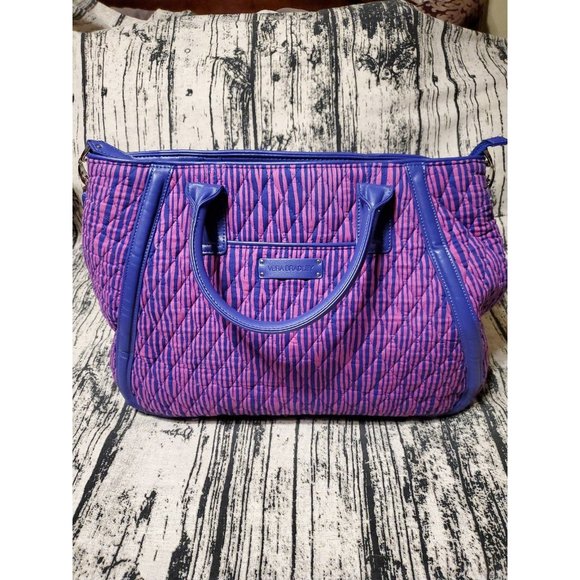 Vera Bradley Handbags - Vera Bradley Trapeze Purple Tote Bag Crossbody Bag Purse Handbag